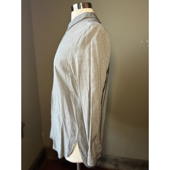 J.Jill Gray Casual Button Down Back Casual Minimalist Long Sleeve Sz M - Picture 3 of 7